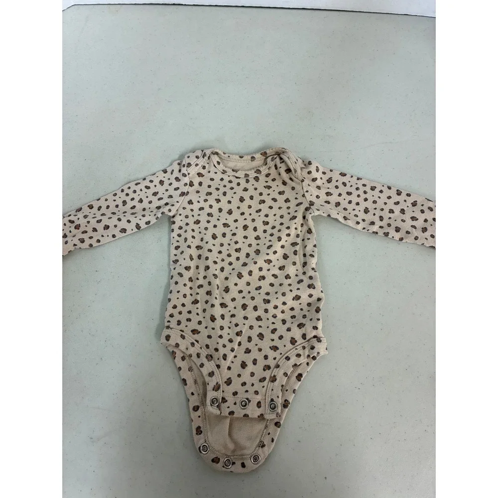 Carters Just One You 3M Baby Girl 3PC Set Leopard Bodysuit Pants Waffle Cardigan